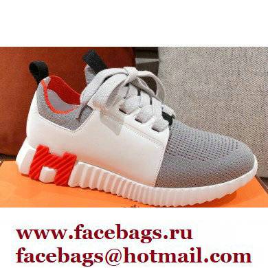 Hermes Knit and calfskin Depart Sneakers 04 2022