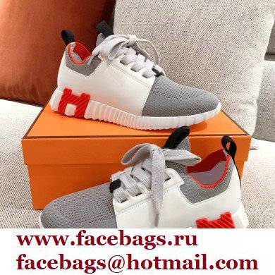 Hermes Knit and calfskin Depart Sneakers 04 2022