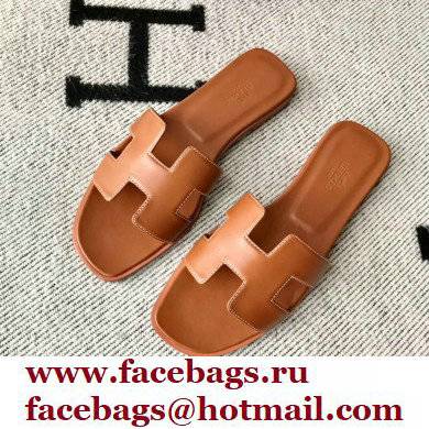 Hermes Oran Flat Sandals in Swift Box Calfskin 01