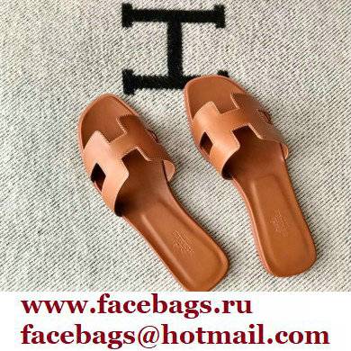 Hermes Oran Flat Sandals in Swift Box Calfskin 01