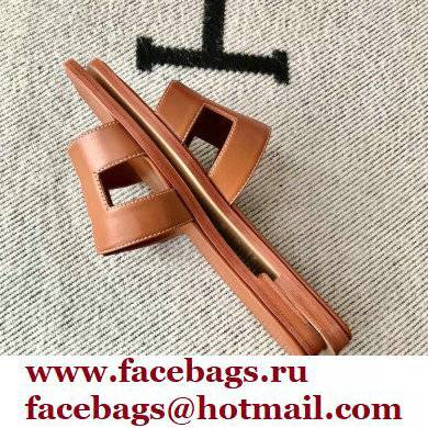 Hermes Oran Flat Sandals in Swift Box Calfskin 01