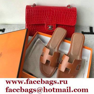 Hermes Oran Flat Sandals in Swift Box Calfskin 02