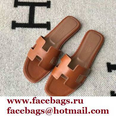 Hermes Oran Flat Sandals in Swift Box Calfskin 02