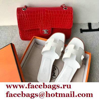 Hermes Oran Flat Sandals in Swift Box Calfskin 03