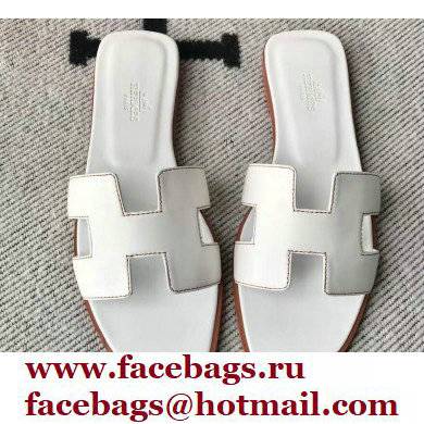 Hermes Oran Flat Sandals in Swift Box Calfskin 03