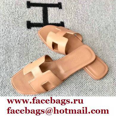 Hermes Oran Flat Sandals in Swift Box Calfskin 06