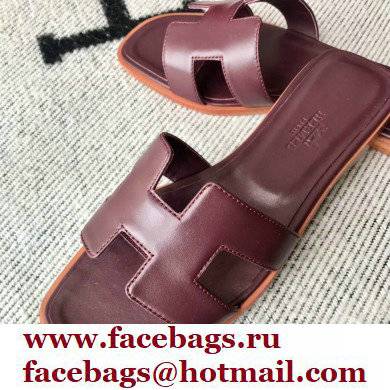 Hermes Oran Flat Sandals in Swift Box Calfskin 09