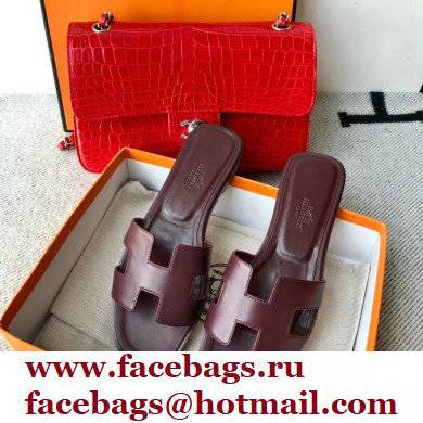 Hermes Oran Flat Sandals in Swift Box Calfskin 10 - Click Image to Close