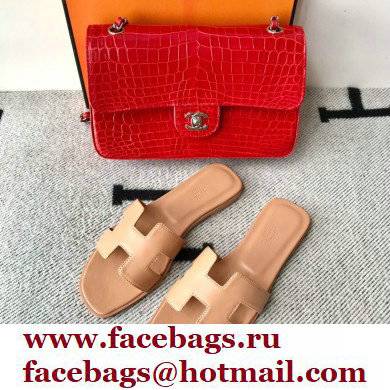 Hermes Oran Flat Sandals in Swift Box Calfskin 13