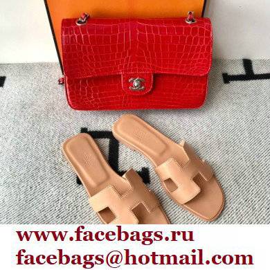 Hermes Oran Flat Sandals in Swift Box Calfskin 13