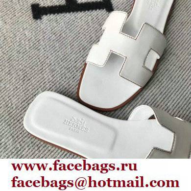 Hermes Oran Flat Sandals in Swift Box Calfskin 14