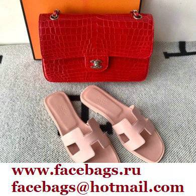 Hermes Oran Flat Sandals in Swift Box Calfskin 21