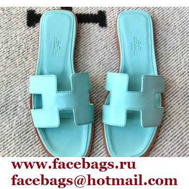 Hermes Oran Flat Sandals in Swift Box Calfskin 23