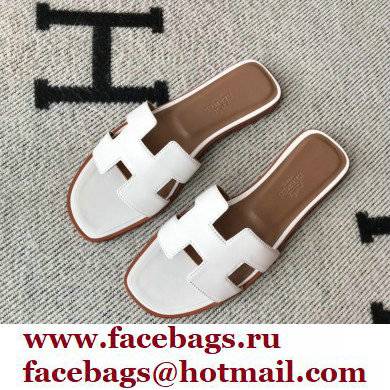 Hermes Oran Flat Sandals in Swift Box Calfskin 29