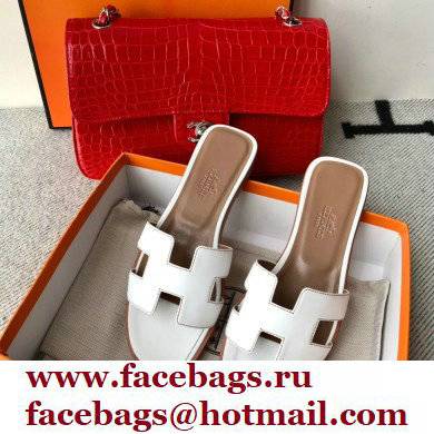 Hermes Oran Flat Sandals in Swift Box Calfskin 31