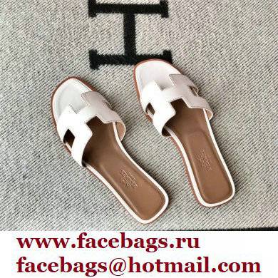 Hermes Oran Flat Sandals in Swift Box Calfskin 31