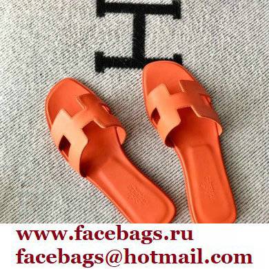 Hermes Oran Flat Sandals in Swift Box Calfskin 32