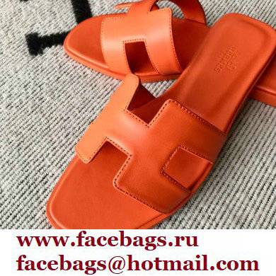 Hermes Oran Flat Sandals in Swift Box Calfskin 32