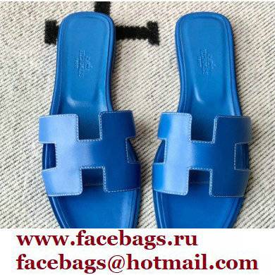 Hermes Oran Flat Sandals in Swift Box Calfskin 46