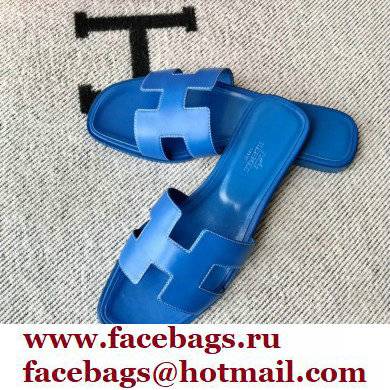 Hermes Oran Flat Sandals in Swift Box Calfskin 46