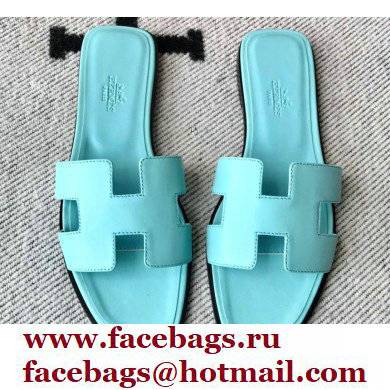 Hermes Oran Flat Sandals in Swift Box Calfskin 47