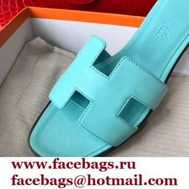 Hermes Oran Flat Sandals in Swift Box Calfskin 47