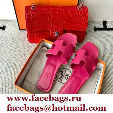 Hermes Oran Flat Sandals in Swift Box Calfskin 49