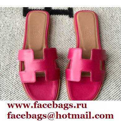 Hermes Oran Flat Sandals in Swift Box Calfskin 50