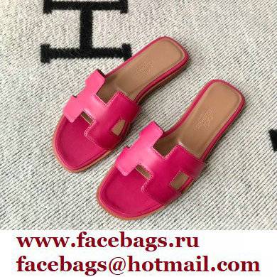 Hermes Oran Flat Sandals in Swift Box Calfskin 50