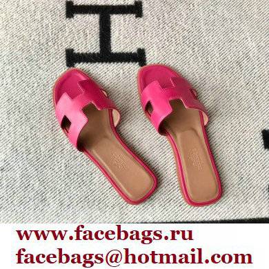 Hermes Oran Flat Sandals in Swift Box Calfskin 50