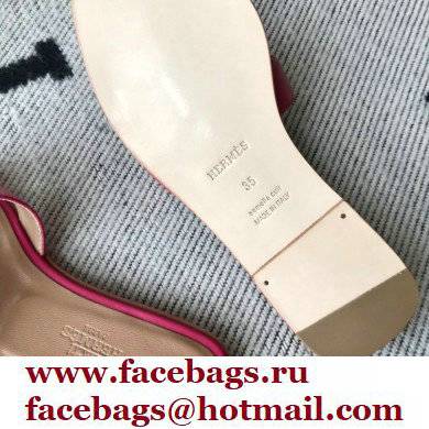 Hermes Oran Flat Sandals in Swift Box Calfskin 50