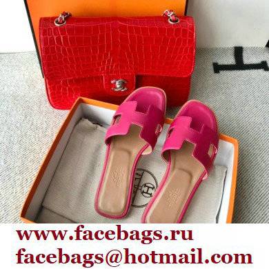 Hermes Oran Flat Sandals in Swift Box Calfskin 50