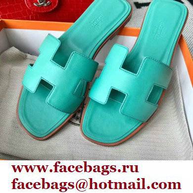 Hermes Oran Flat Sandals in Swift Box Calfskin 53