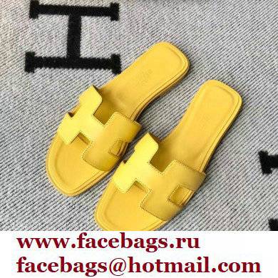 Hermes Oran Flat Sandals in Swift Box Calfskin 62