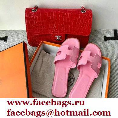 Hermes Oran Flat Sandals in Swift Box Calfskin 72