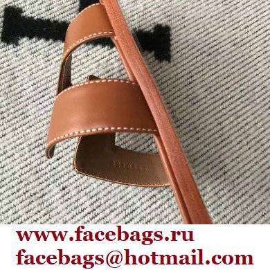 Hermes Oran Flat Sandals in Swift Box Calfskin 76