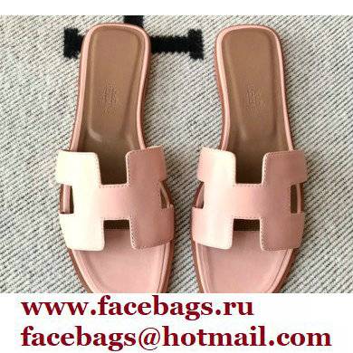 Hermes Oran Flat Sandals in Swift Box Calfskin 83