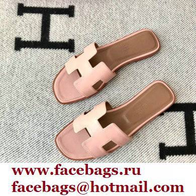 Hermes Oran Flat Sandals in Swift Box Calfskin 83