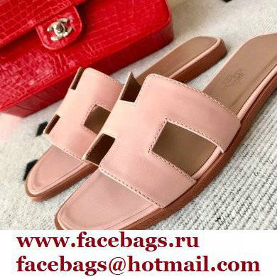 Hermes Oran Flat Sandals in Swift Box Calfskin 83