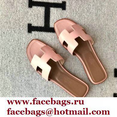 Hermes Oran Flat Sandals in Swift Box Calfskin 83