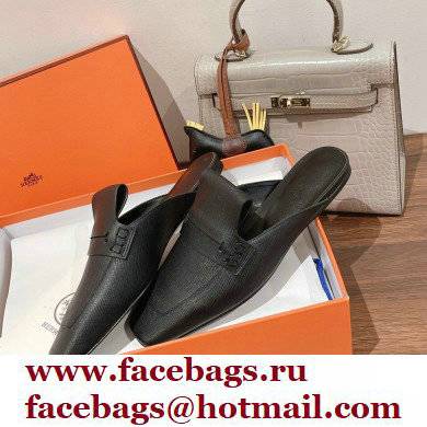 Hermes Perforated H Eloge mules Black 2022