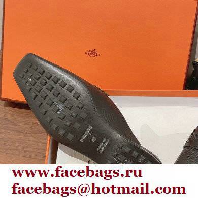 Hermes Perforated H Eloge mules Black 2022