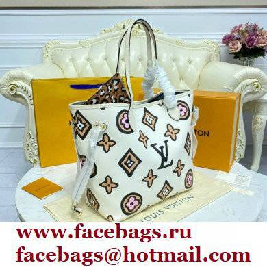 LOUIS VUITTON Neverfull MM BAG M45819 WHITE