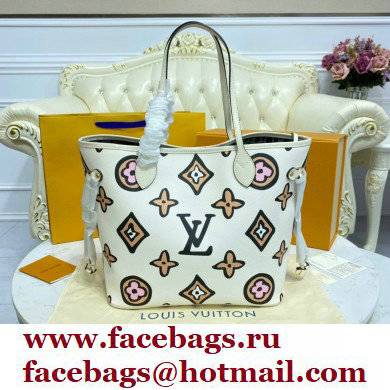 LOUIS VUITTON Neverfull MM BAG M45819 WHITE