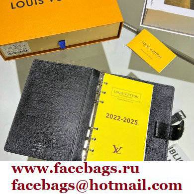 Louis Vuitton Medium Ring Agenda Cover Damier Graphite Canvas R20242