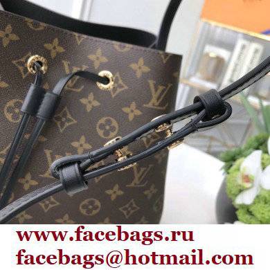 louis vuitton Monogram canvas NeoNoe MM bucket bag BLACK