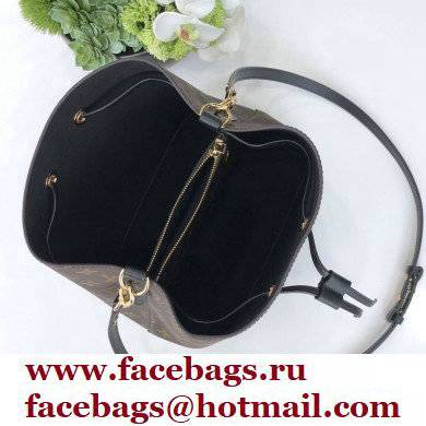 louis vuitton Monogram canvas NeoNoe MM bucket bag BLACK