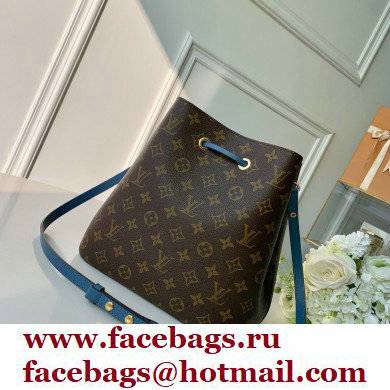 louis vuitton Monogram canvas NeoNoe MM bucket bag BLUE