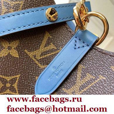 louis vuitton Monogram canvas NeoNoe MM bucket bag BLUE