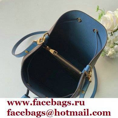 louis vuitton Monogram canvas NeoNoe MM bucket bag BLUE